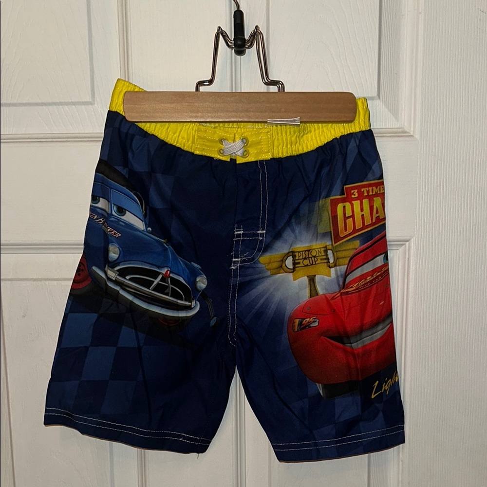 Disney Cars Boys Swim Trunks - Blue & Yellow